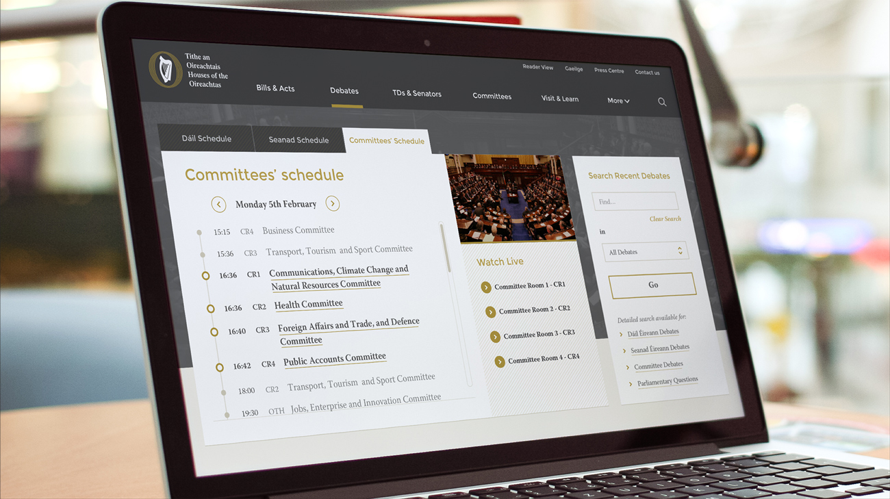 Image of slick new web page with scheduling features