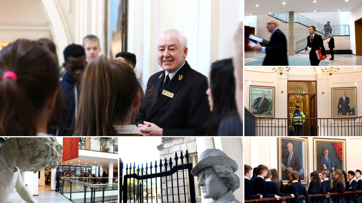 Photography inside the Houses of the Oireachtas. Capturing the people inside.