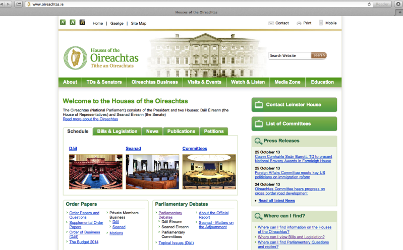 Image of dated website