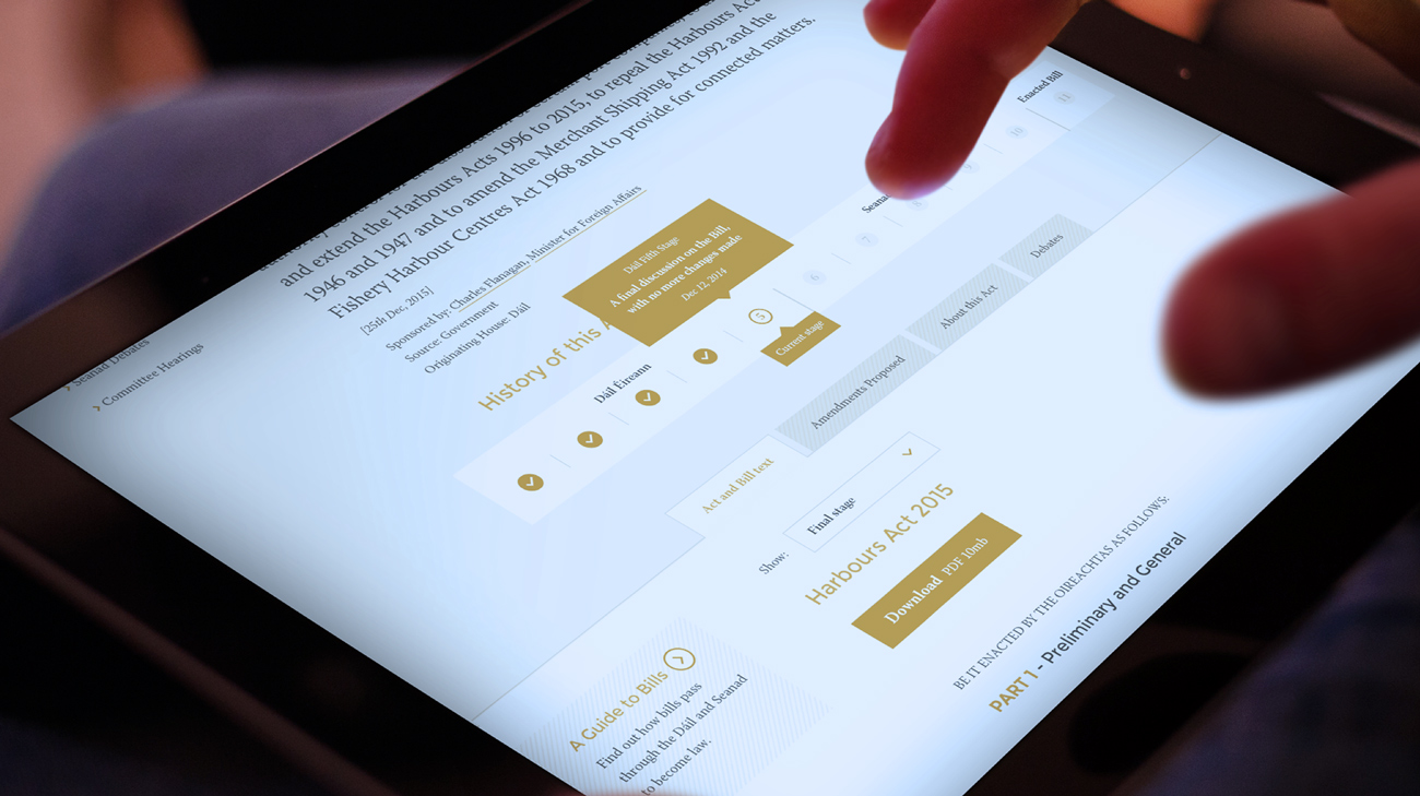 Image of a User Interface with a timeline of steps